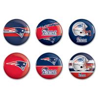 NFL Button-Set 6er Pack New England Patriots