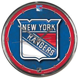 NHL Chrome Uhr Wanduhr New York Rangers