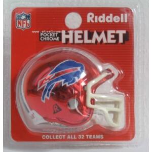 NFL Riddell Football Helm Pocket Chrome Buffalo Bills