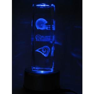 NFL Kristallglas-Block Laser 3D-Logo St. Louis Rams