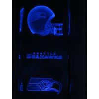 NFL Kristallglas-Block Laser 3D-Logo Seattle Seahawks