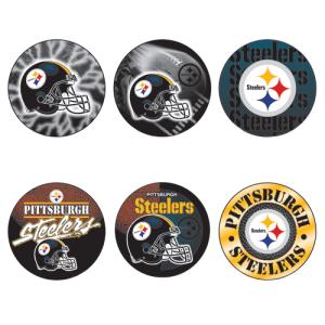 NFL Button-Set 6er Pack Pittsburgh Steelers