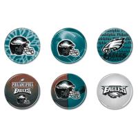 NFL Button-Set 6er Pack Philadelphia Eagles