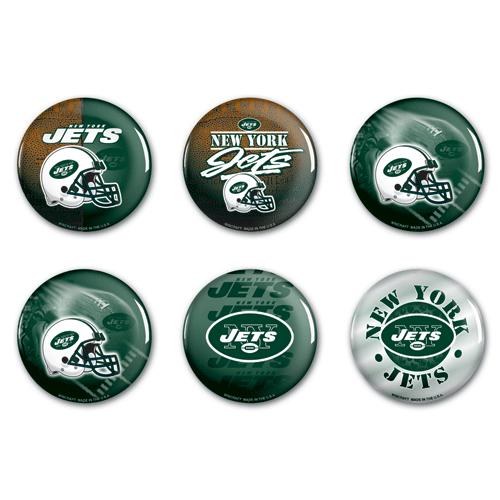 NFL Button-Set 6er Pack New York Jets