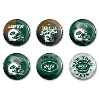 NFL Button-Set 6er Pack New York Jets
