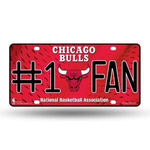 NBA #1 Fan US-Kennzeichen Metall-Schild Chicago Bulls