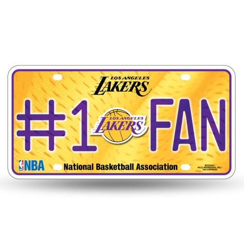 NBA #1 Fan US-Kennzeichen Metall-Schild Los Angeles Lakers