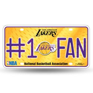 NBA #1 Fan US-Kennzeichen Metall-Schild Los Angeles Lakers
