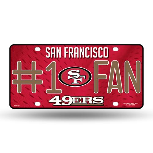 NFL #1 Fan License Plate San Francisco 49ers