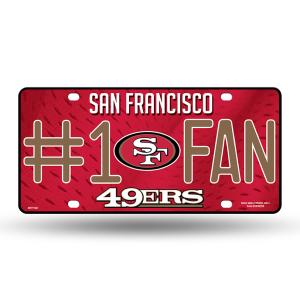 NFL #1 Fan US-Kennzeichen Metall-Schild San Francisco 49ers