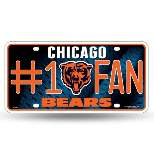 NFL #1 Fan US-Kennzeichen Metall-Schild Chicago Bears