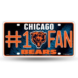 NFL #1 Fan US-Kennzeichen Metall-Schild Chicago Bears