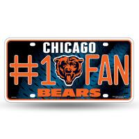 NFL #1 Fan US-Kennzeichen Metall-Schild Chicago Bears