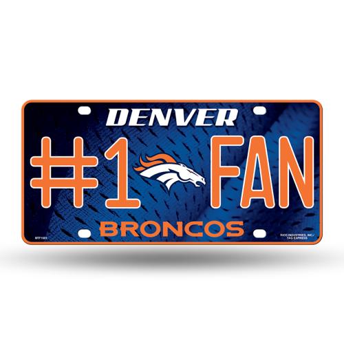 NFL #1 Fan License Plate Denver Broncos