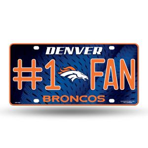 NFL #1 Fan US-Kennzeichen Metall-Schild Denver Broncos