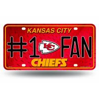 NFL #1 Fan US-Kennzeichen Metall-Schild Kansas City Chiefs