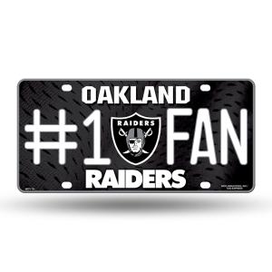 NFL #1 Fan License Plate Oakland Raiders