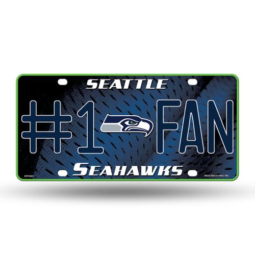 NFL #1 Fan US-Kennzeichen Metall-Schild Seattle Seahawks