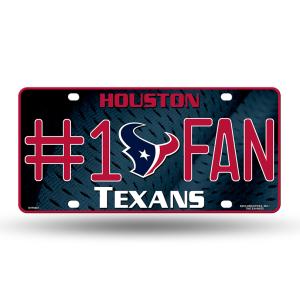 NFL #1 Fan US-Kennzeichen Metall-Schild Houston Texans