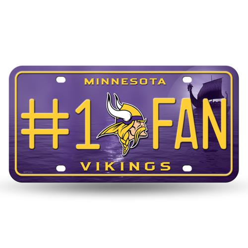 NFL #1 Fan US-Kennzeichen Metall-Schild Minnesota Vikings