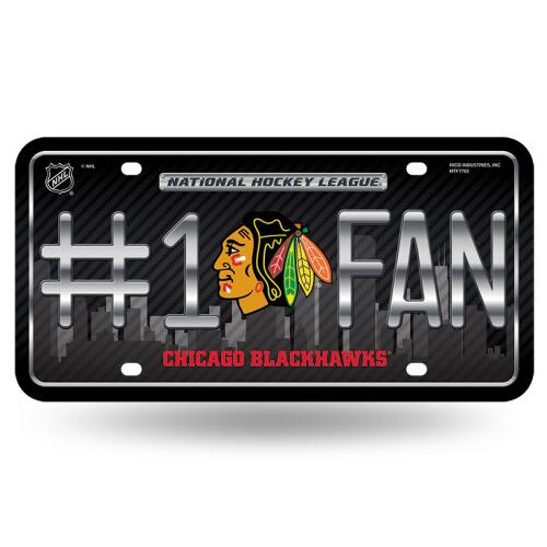 NHL #1 Fan License Plate Chicago Blackhawks