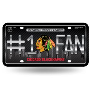 NHL #1 Fan License Plate Chicago Blackhawks