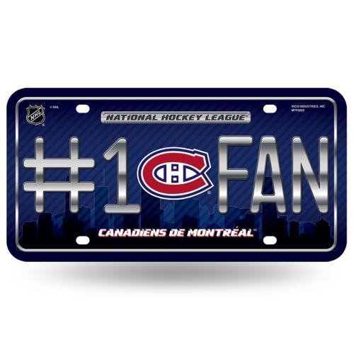 NHL #1 Fan US-Kennzeichen Metall-Schild Montreal Canadiens