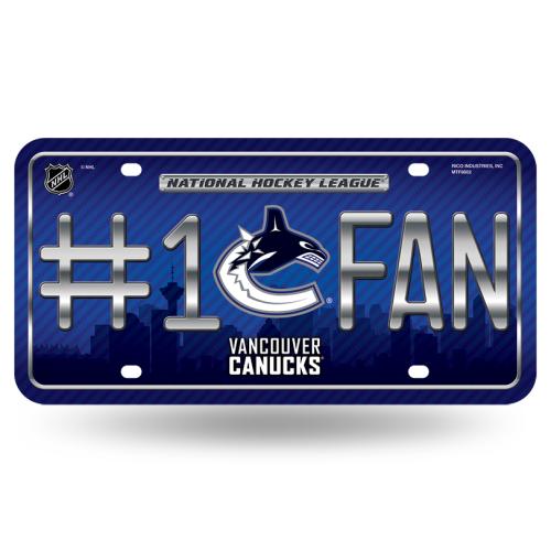 NHL #1 Fan US-Kennzeichen Metall-Schild Vancouver Canucks