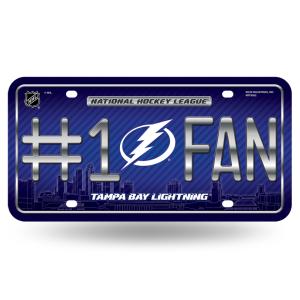 NHL #1 Fan US-Kennzeichen Metall-Schild Tampa Bay Lightning
