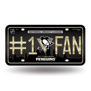 NHL #1 Fan License Plate Pittsburgh Penguins