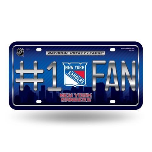 NHL #1 Fan US-Kennzeichen Metall-Schild New York Rangers