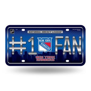 NHL #1 Fan License Plate New York Rangers