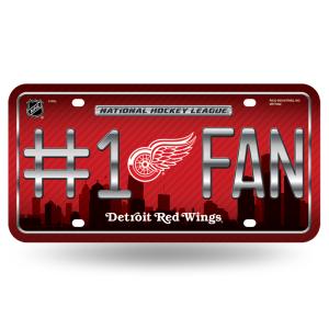NHL #1 Fan US-Kennzeichen Metall-Schild Detroit Red Wings