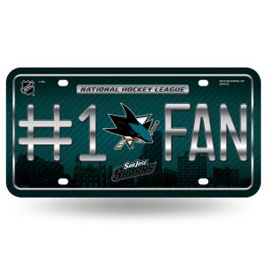 NHL #1 Fan License Plate San Jose Sharks