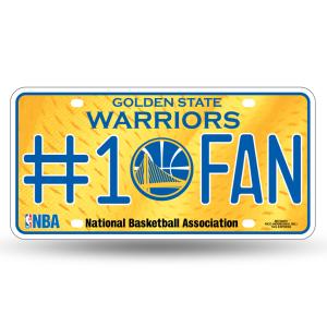 NBA #1 Fan License Plate Golden State Warriors