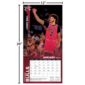 NBA Kalender Wandkalender 2023 30x60cm Chicago Bulls