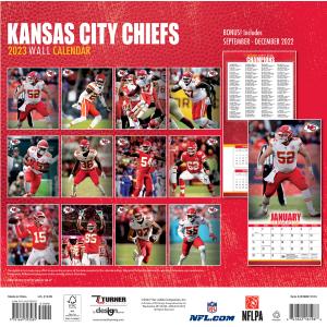 NFL Kalender Wandkalender 2023 30x60cm Kansas City Chiefs
