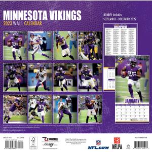NFL Kalender Wandkalender 2023 30x60cm Minnesota Vikings