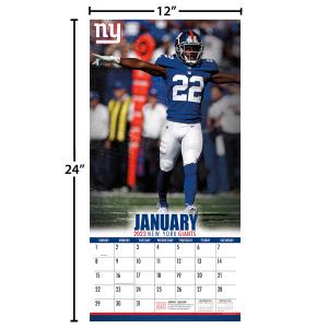 NFL Kalender Wandkalender 2023 30x60cm New York Giants