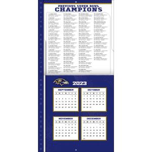 NFL Kalender Wandkalender 2024 30x60cm Baltimore Ravens