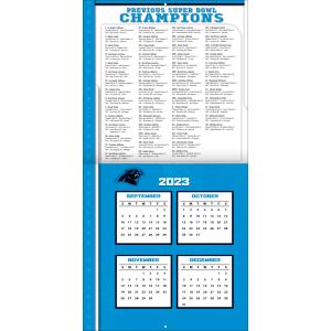 NFL Kalender Wandkalender 2024 30x60cm Carolina Panthers