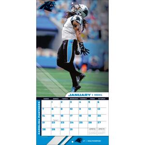 NFL Kalender Wandkalender 2024 30x60cm Carolina Panthers