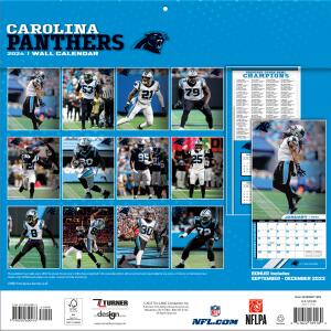 NFL Kalender Wandkalender 2024 30x60cm Carolina Panthers