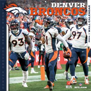 NFL Kalender Wandkalender 2024 30x60cm Denver Broncos