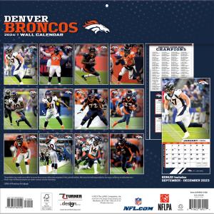 NFL Kalender Wandkalender 2024 30x60cm Denver Broncos