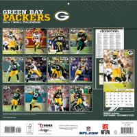 NFL Kalender Wandkalender 2024 30x60cm Green Bay Packers