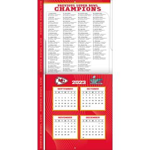 NFL Kalender Wandkalender 2024 30x60cm Kansas City Chiefs