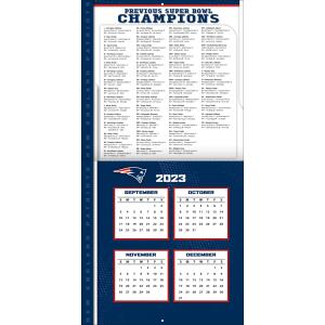 NFL Kalender Wandkalender 2024 30x60cm New England Patriots