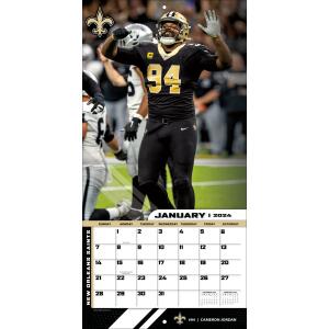 NFL Kalender Wandkalender 2024 30x60cm New Orleans Saints