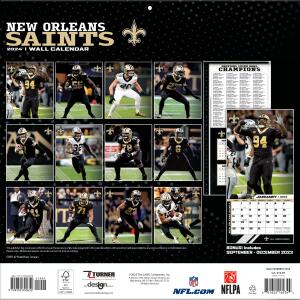 NFL Kalender Wandkalender 2024 30x60cm New Orleans Saints